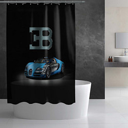 Шторка для душа Bugatti - motorsport extreme, цвет: 3D-принт — фото 2
