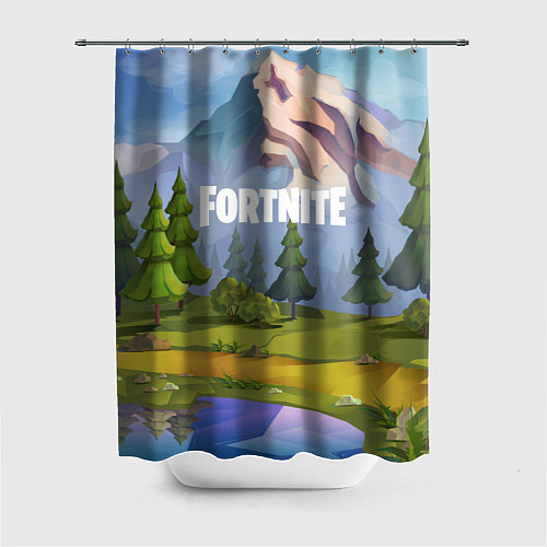 Шторка для ванной Fortnite: Forest View / 3D-принт – фото 1