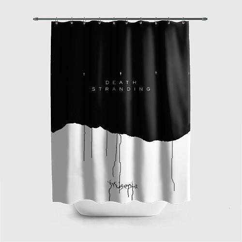 Шторка для ванной Death Stranding: Black & White / 3D-принт – фото 1