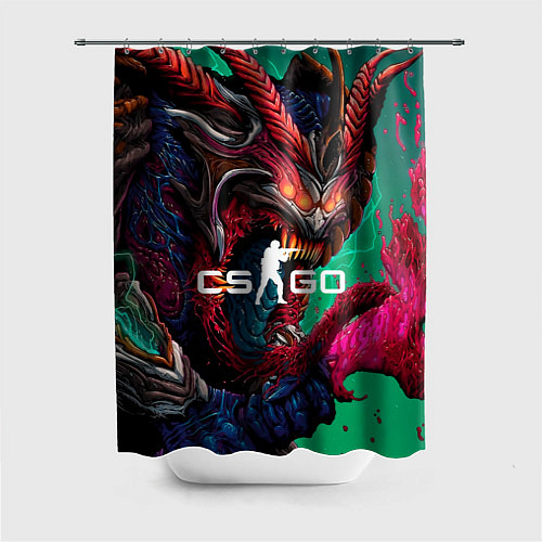 Шторка для ванной CS GO hyper beast skin / 3D-принт – фото 1