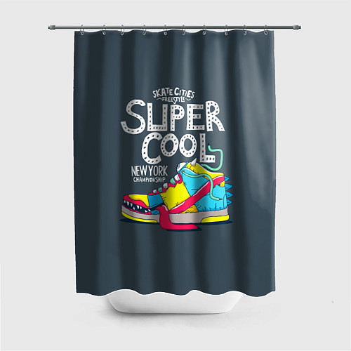 Шторка для ванной Super Сool / 3D-принт – фото 1