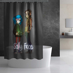 Шторка для душа Sally Face: Friends, цвет: 3D-принт — фото 2