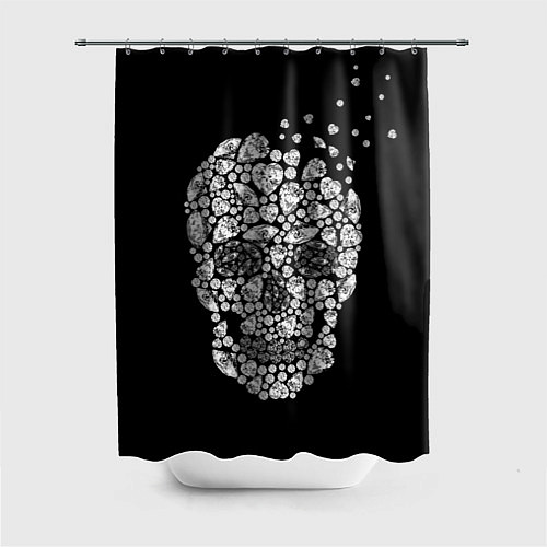 Шторка для ванной Diamond Skull / 3D-принт – фото 1
