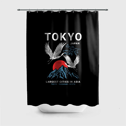 Шторка для ванной Tokyo / 3D-принт – фото 1