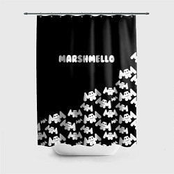 Шторка для душа Marshmello: Dark Side, цвет: 3D-принт