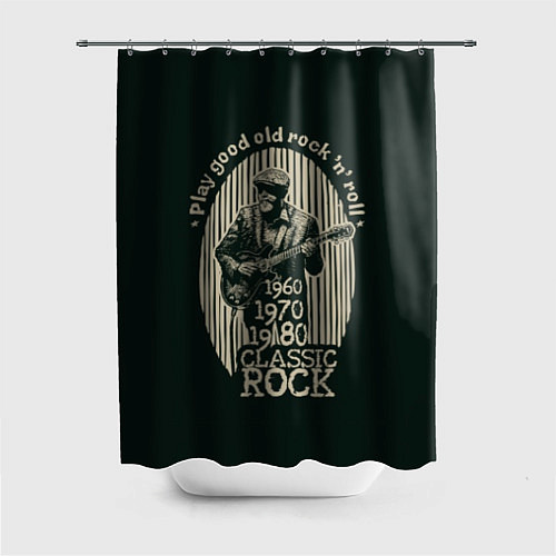Шторка для ванной Старый рок-н-ролл / 3D-принт – фото 1