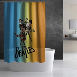 Шторка для душа The Beatles - world legend, цвет: 3D-принт — фото 2