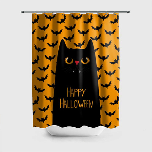 Шторка для ванной Happy Halloween / 3D-принт – фото 1