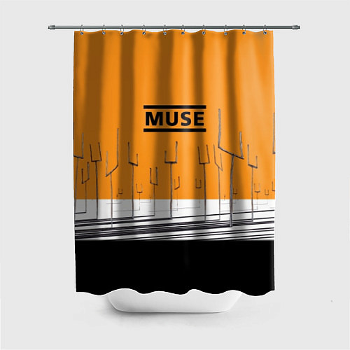 Шторка для ванной Muse: Orange Mood / 3D-принт – фото 1
