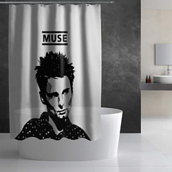 Шторка для душа Muse british rock band, цвет: 3D-принт — фото 2