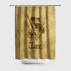 Шторка для ванной Jazz - musical instruments