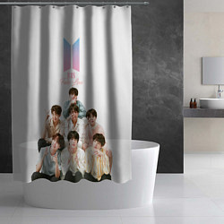 Шторка для душа Take love BTS, цвет: 3D-принт — фото 2