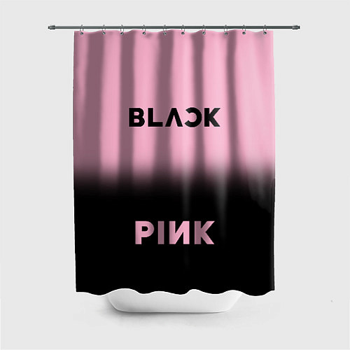 Шторка для ванной Blackpink - розово-черный / 3D-принт – фото 1