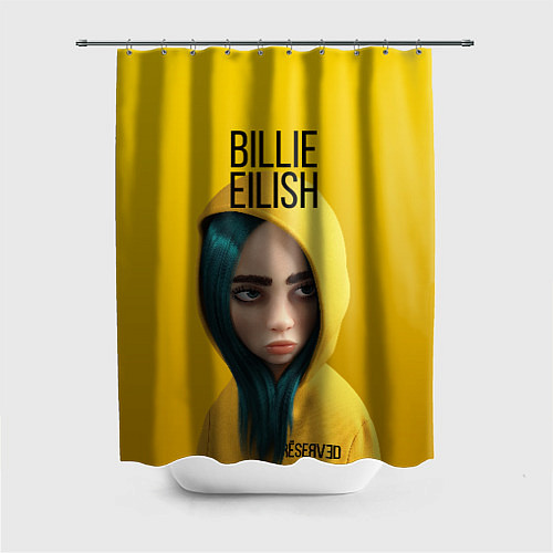 Шторка для ванной BILLIE EILISH: Yellow Girl / 3D-принт – фото 1