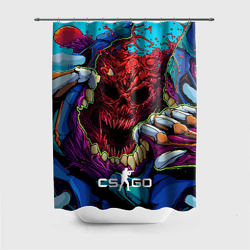 Шторка для ванной CS GO monster / 3D-принт – фото 1