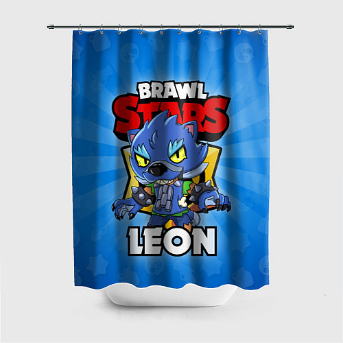 Шторка для ванной BRAWL STARS WEREWOLF LEON / 3D-принт – фото 1