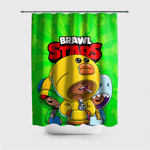 Шторка для ванной BRAWL STARS LEON / 3D-принт – фото 1