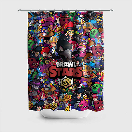 Шторка для ванной BRAWL STARS CROW / 3D-принт – фото 1