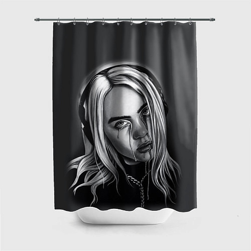 Шторка для ванной BILLIE EILISH / 3D-принт – фото 1