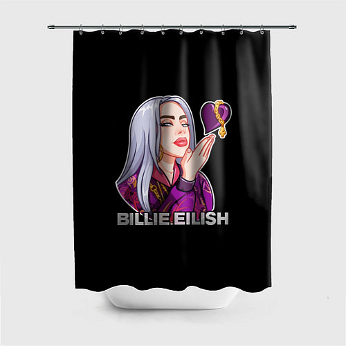 Шторка для ванной BILLIE EILISH / 3D-принт – фото 1