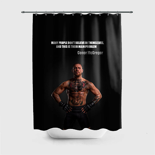 Шторка для ванной Conor McGregor: Motivation / 3D-принт – фото 1