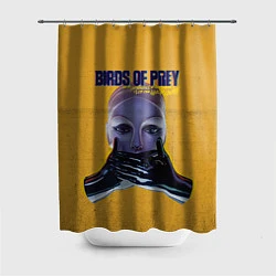 Шторка для душа Birds of Prey Black mask, цвет: 3D-принт