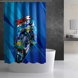 Шторка для душа Suzuki MotoGP, цвет: 3D-принт — фото 2