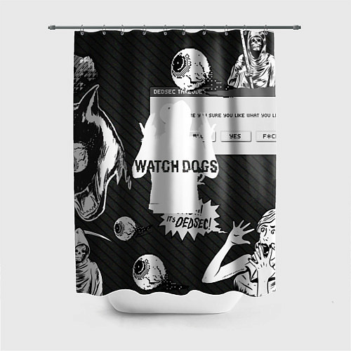 Шторка для ванной WATCH DOGS 2 / 3D-принт – фото 1