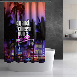 Шторка для душа Grand Theft Auto Vice City, цвет: 3D-принт — фото 2