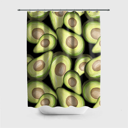 Шторка для ванной Avocado background / 3D-принт – фото 1
