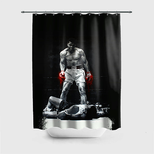 Шторка для ванной Muhammad Ali / 3D-принт – фото 1