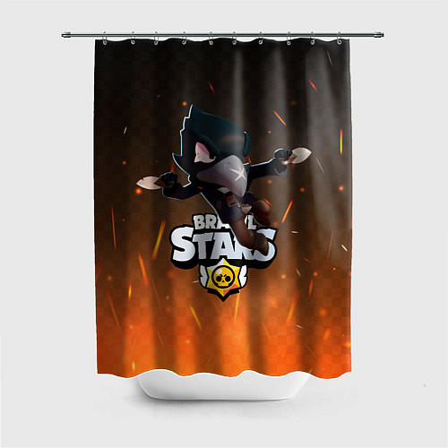 Шторка для ванной Brawl Stars Crow Ворон / 3D-принт – фото 1