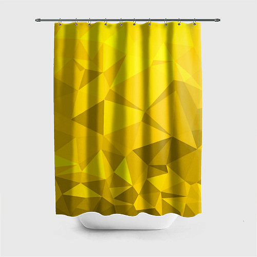 Шторка для ванной YELLOW ABSTRACT / 3D-принт – фото 1