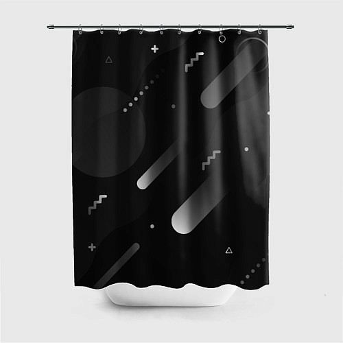 Шторка для ванной Падение комет в космосе / 3D-принт – фото 1