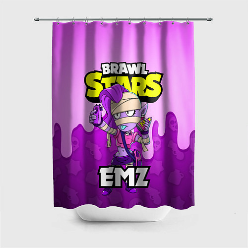 Шторка для ванной BRAWL STARS EMZ / 3D-принт – фото 1