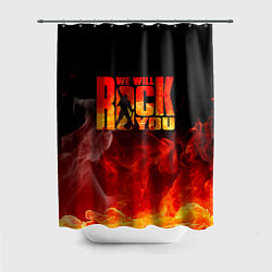 Шторка для душа Queen - We Will Rock You, цвет: 3D-принт
