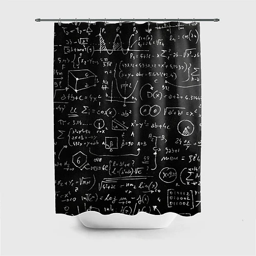 Шторка для ванной Математические формулы / 3D-принт – фото 1