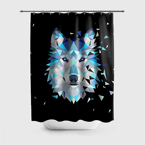 Шторка для ванной Волк / 3D-принт – фото 1
