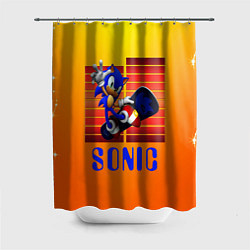 Шторка для душа Sonic - Соник, цвет: 3D-принт