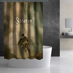 Шторка для душа Sabaton, цвет: 3D-принт — фото 2