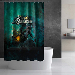 Шторка для душа Sabaton, цвет: 3D-принт — фото 2