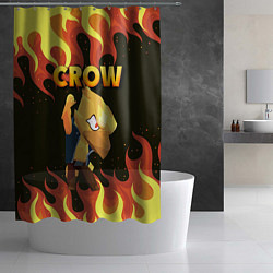 Шторка для душа BRAWL STARS CROW, цвет: 3D-принт — фото 2