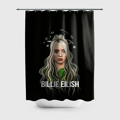 Шторка для ванной BILLIE EILISH / 3D-принт – фото 1