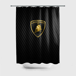 Шторка для ванной Lamborghini logo n carbone