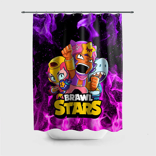 Шторка для ванной BRAWL STARS SANDY / 3D-принт – фото 1