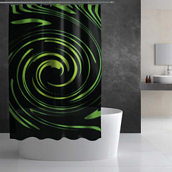 Шторка для душа Twisted greens, цвет: 3D-принт — фото 2