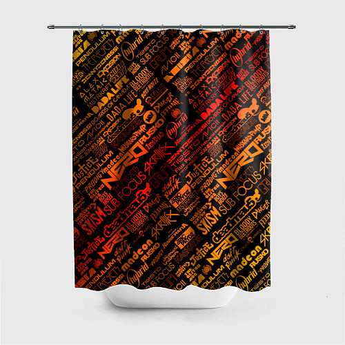 Шторка для ванной Музыкальные бренды / 3D-принт – фото 1