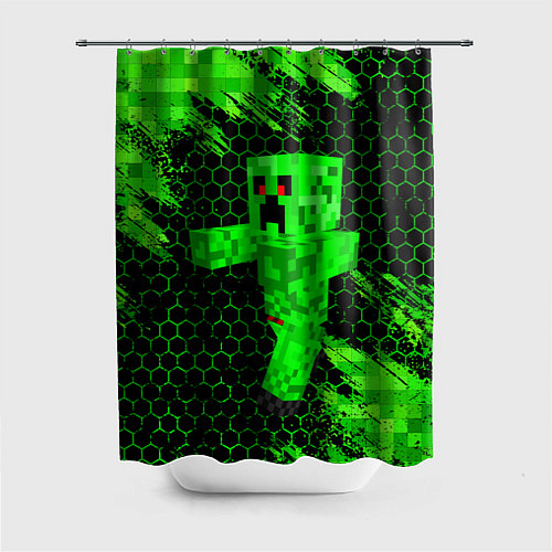 Шторка для ванной MINECRAFT CREEPER / 3D-принт – фото 1