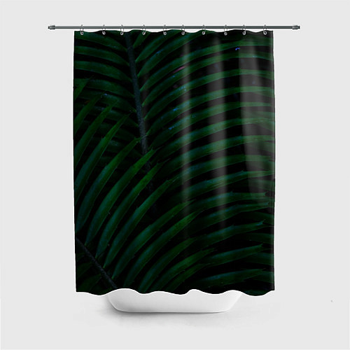 Шторка для ванной Пальмовые листья / 3D-принт – фото 1