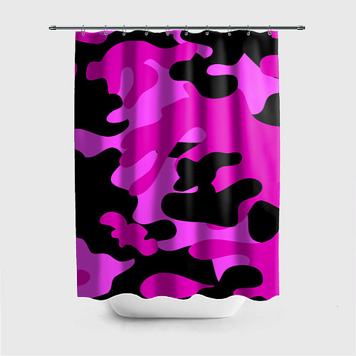 Шторка для ванной Цветной камуфляж / 3D-принт – фото 1